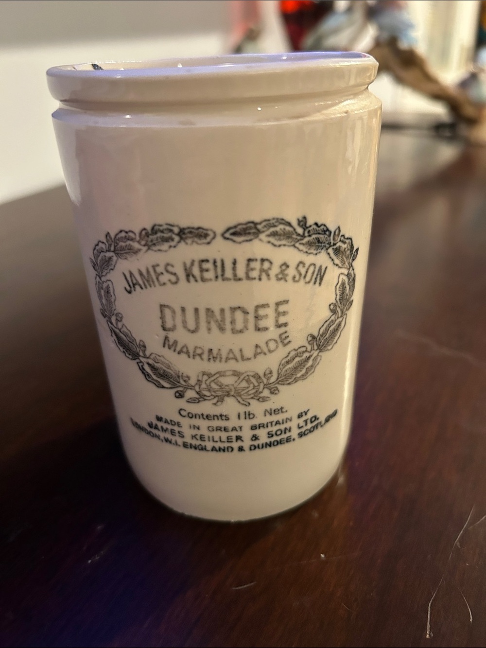 Vintage James Keiller & Son Dundee Marmalade Stoneware Preserve Crock